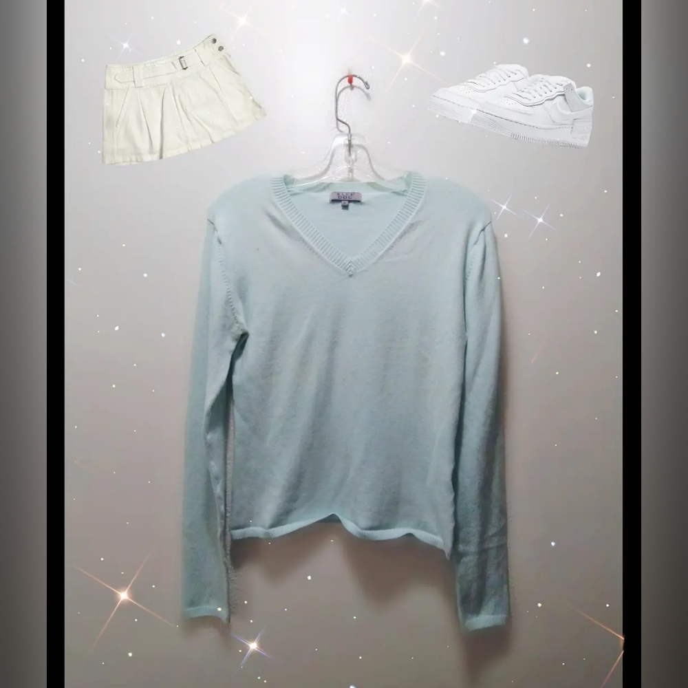 Vintage Blue Dog (Swedish Brand) Sweater Size M Baby Blue